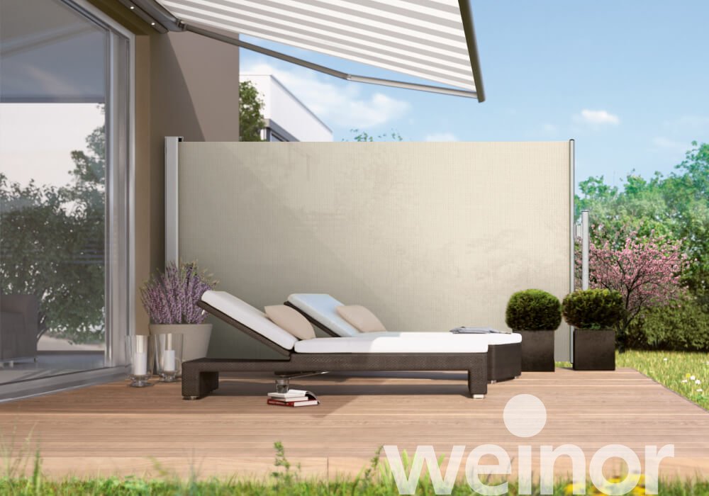 Window and vertical awning weinor Paravento Fenster- und Vertikalmarkisen weinor Paravento